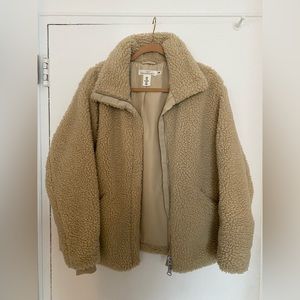 H&M oversized faux shearling teddy jacket / teddy coat - medium